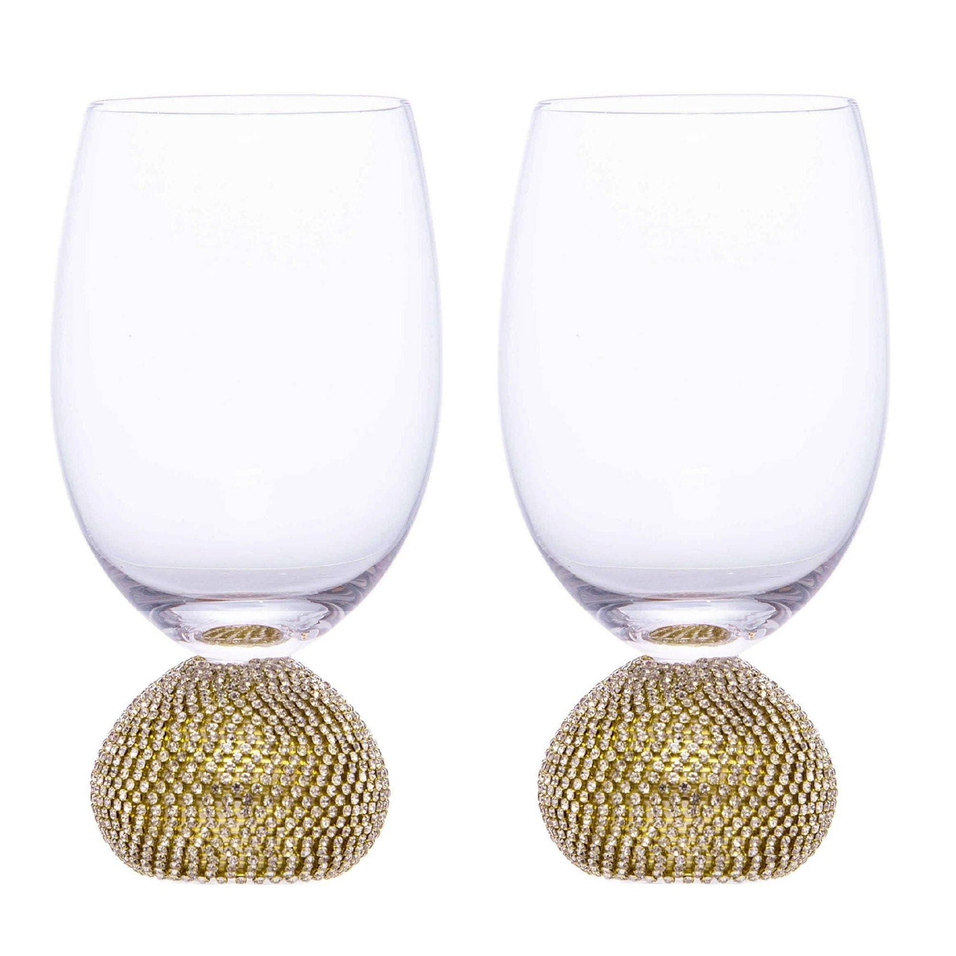 Bling Wine Glasses Jersey Art Glass