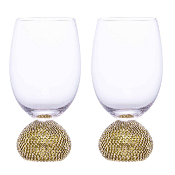 Bling Wine Glasses Jersey Art Glass