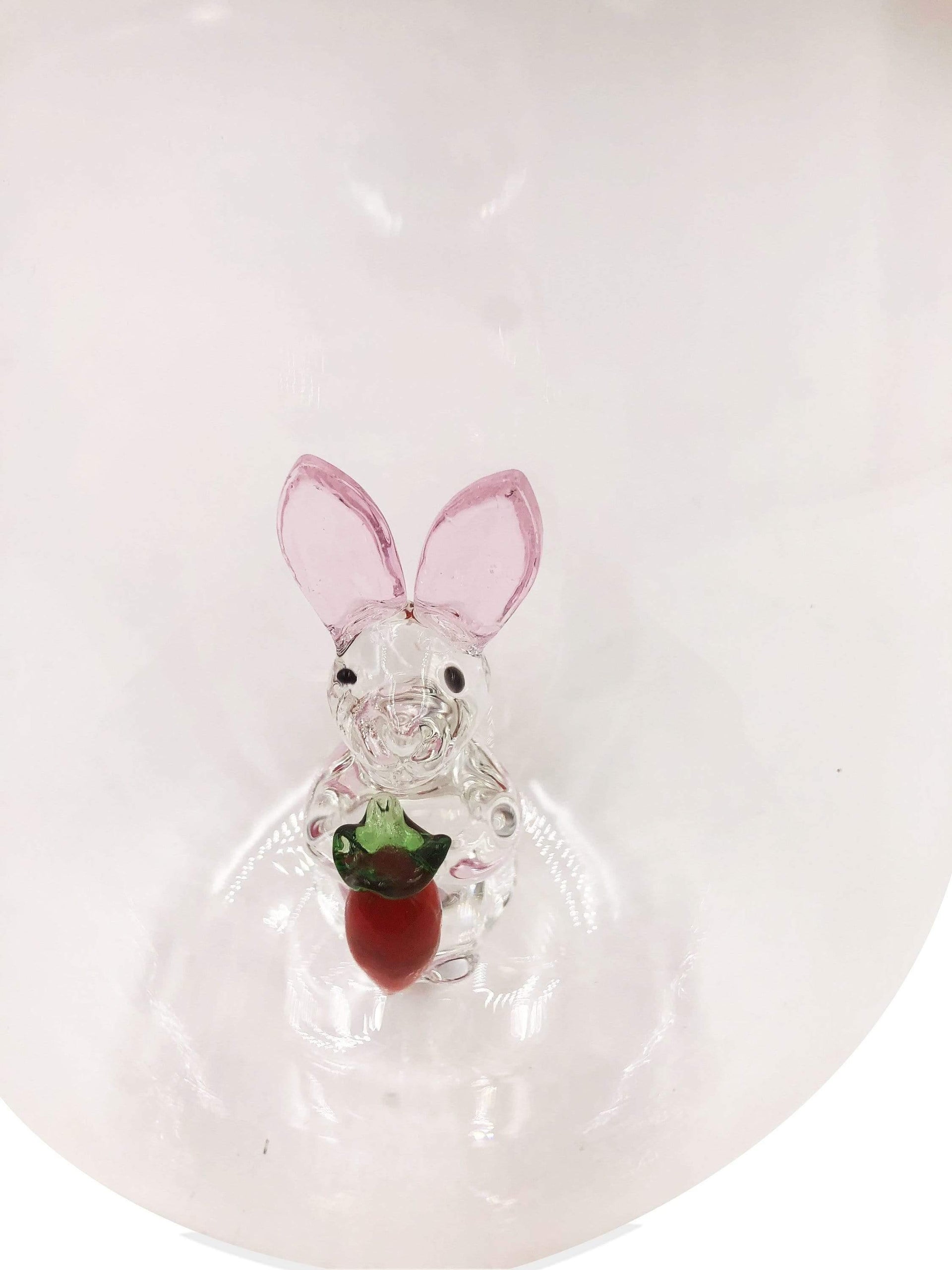 3D Easter Bunny Stemless Wine Glasses Jersey Art Glass