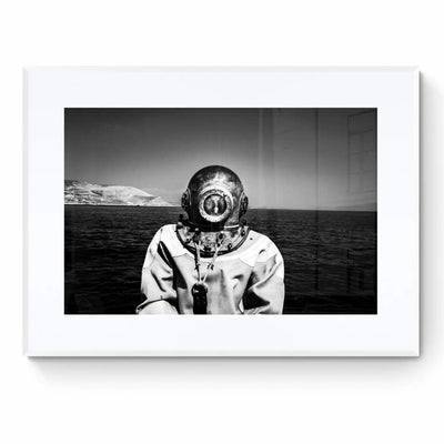 Limited Edition numbered and signed. Diver on Kalymnos | Black-and-white wall art photography from Greece