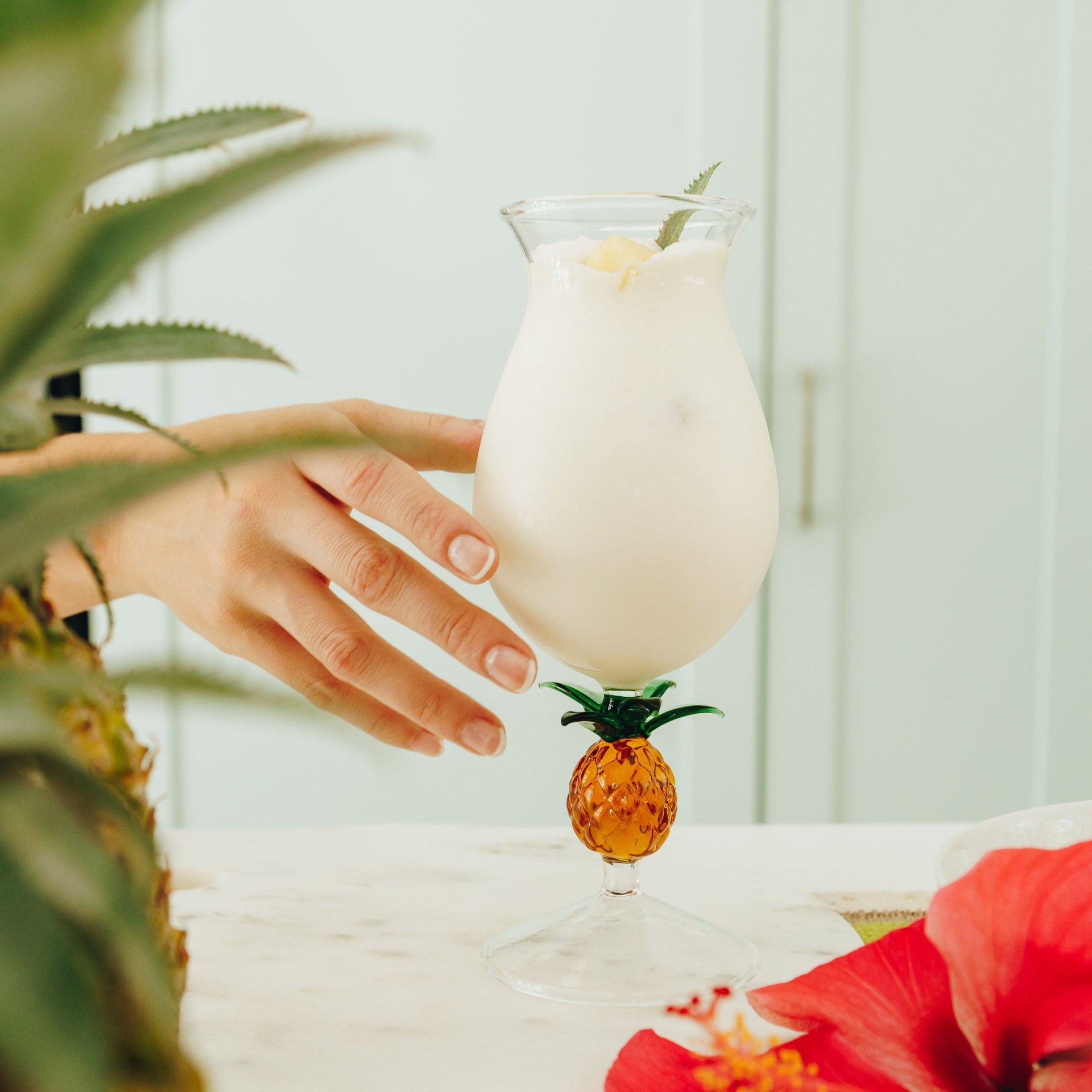 3D Pineapple Poco Grande Glasses Jersey Art Glass