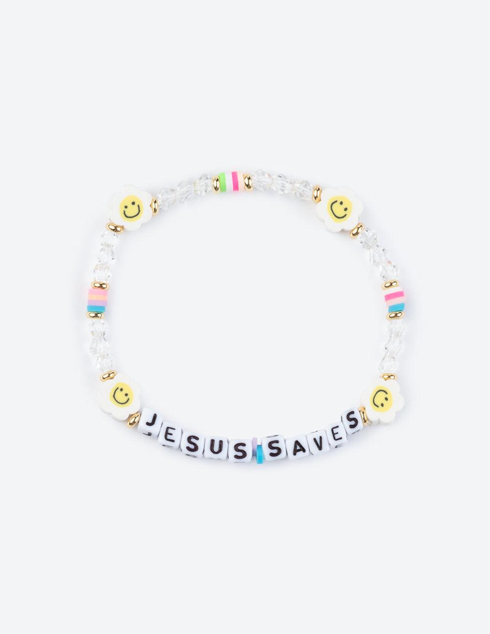 Jesus Saves Letter Bracelet