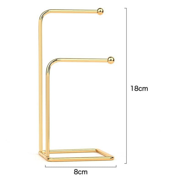 Jewelry Display Holder Metal Earring Storage Rack Jewelry Organizer Holder Earring Necklace Pendants Organizer Display Stand Jewelry Stand Display Necklace Holder Plated Metal Tabletop Jewelry Organizer