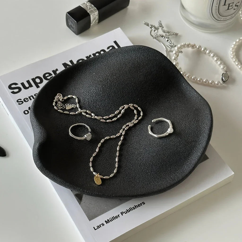 Jewelry Tray - Multifunctional Ceramic Black