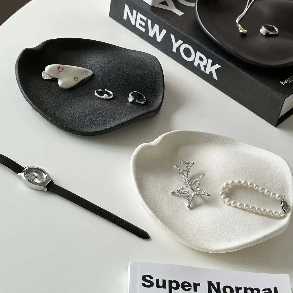 Jewelry Tray - Multifunctional Ceramic Black