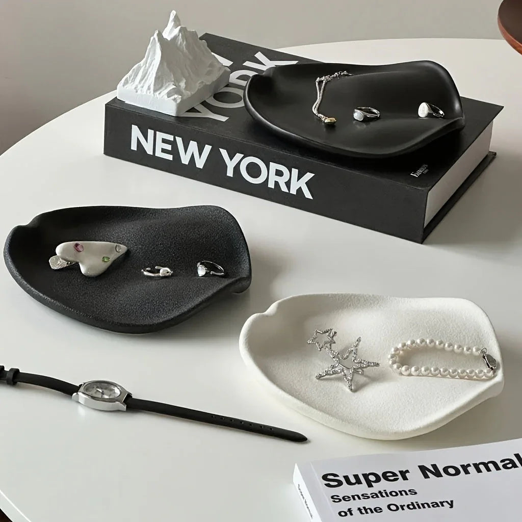 Jewelry Tray - Multifunctional Ceramic Black