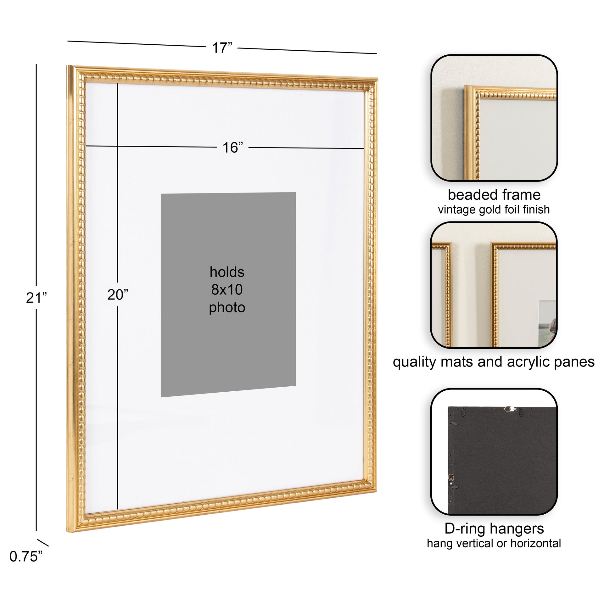 Adlynn Beaded Photo Frame Set