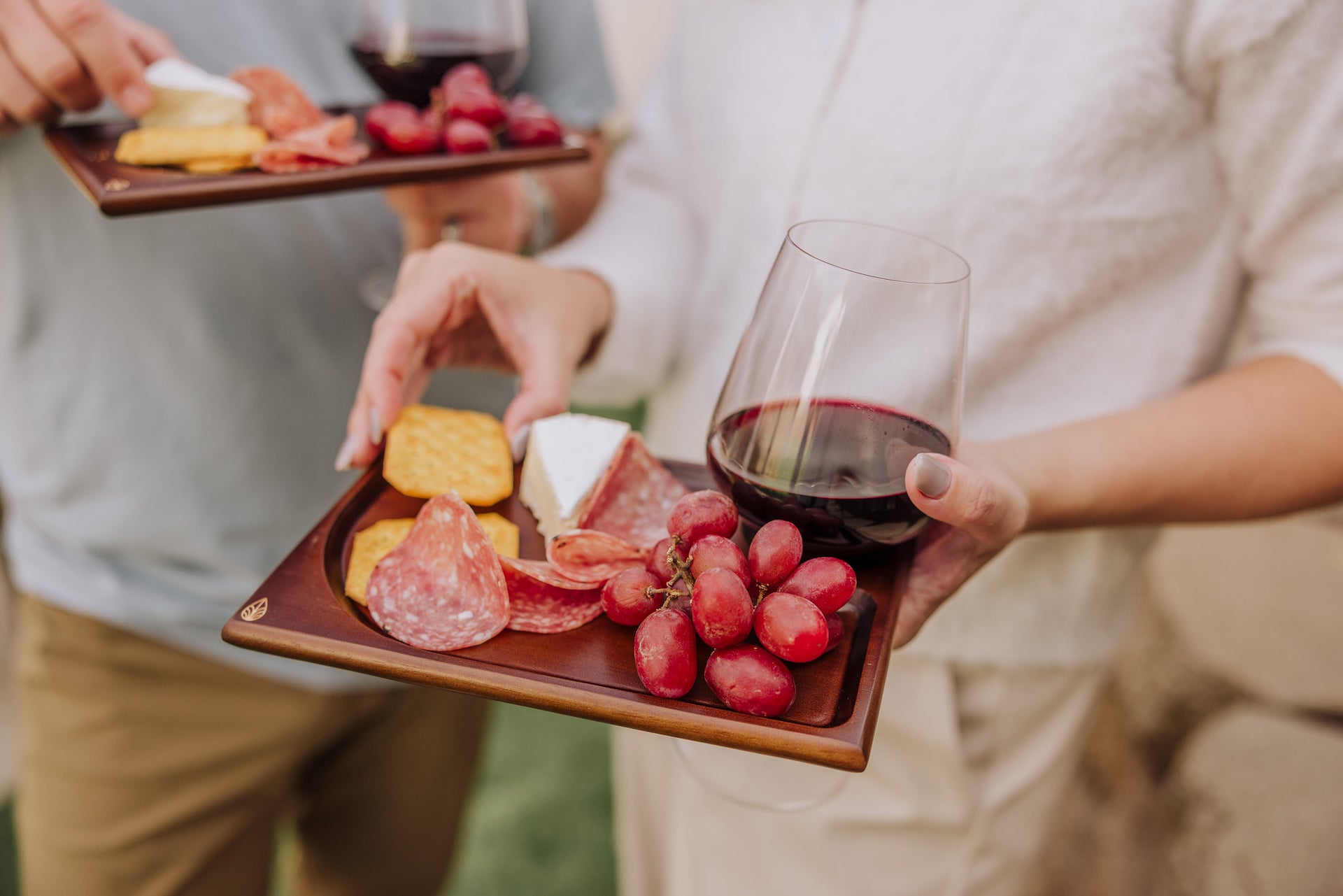 Rectangle Wine Appetizer Plate Set of 4