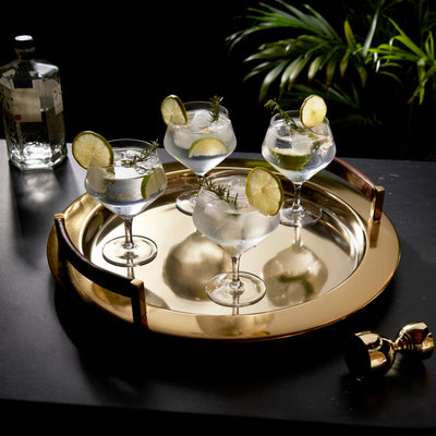 Raye Angled Crystal Gin & Tonic Glasses Set of 4