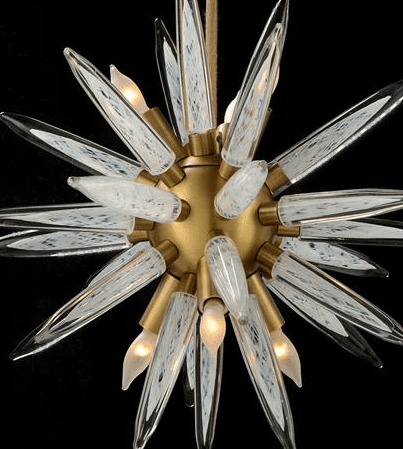 John-Richard Handblown Glass Sphere Droplight with Six Lights