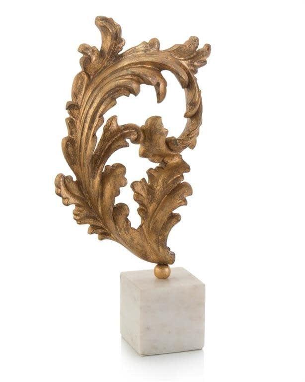 John-Richard Large Baroque leaf on Marble - FINAL SALE