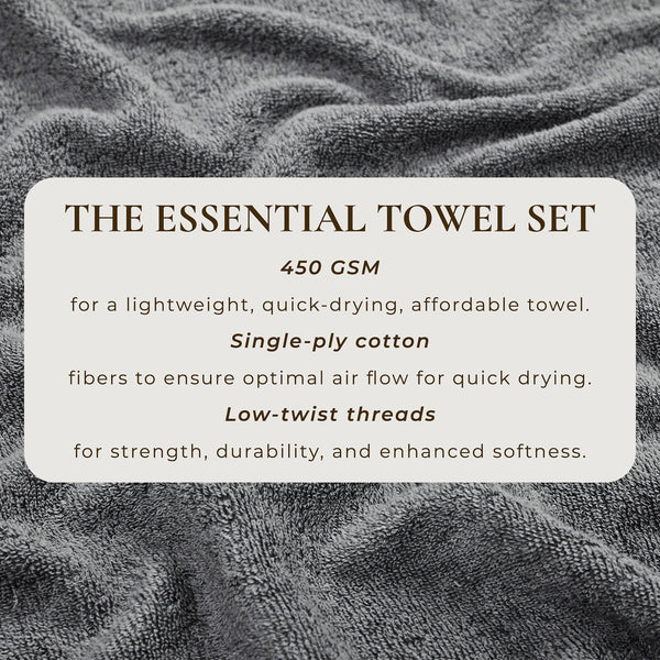 Cotton Terry Bath Towel Set - Cooper Collection
