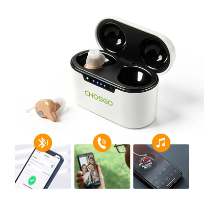 K23 Rechargeable OTC Hearing Aids + 2-Year Protection Plan | CHOSGO