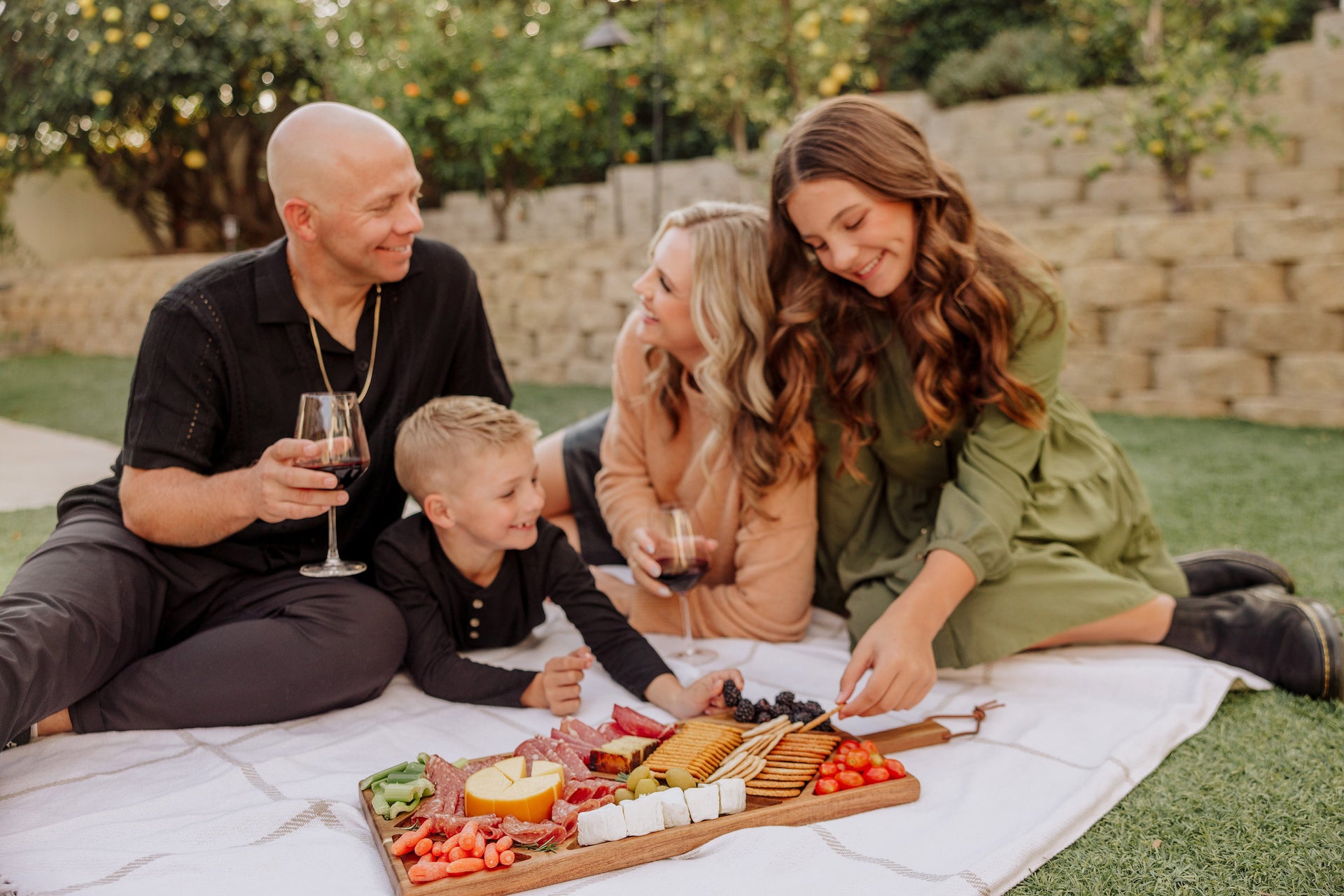 Acacia Grazing Charcuterie Sectioned Serving Board Picnic Time Family of Brands