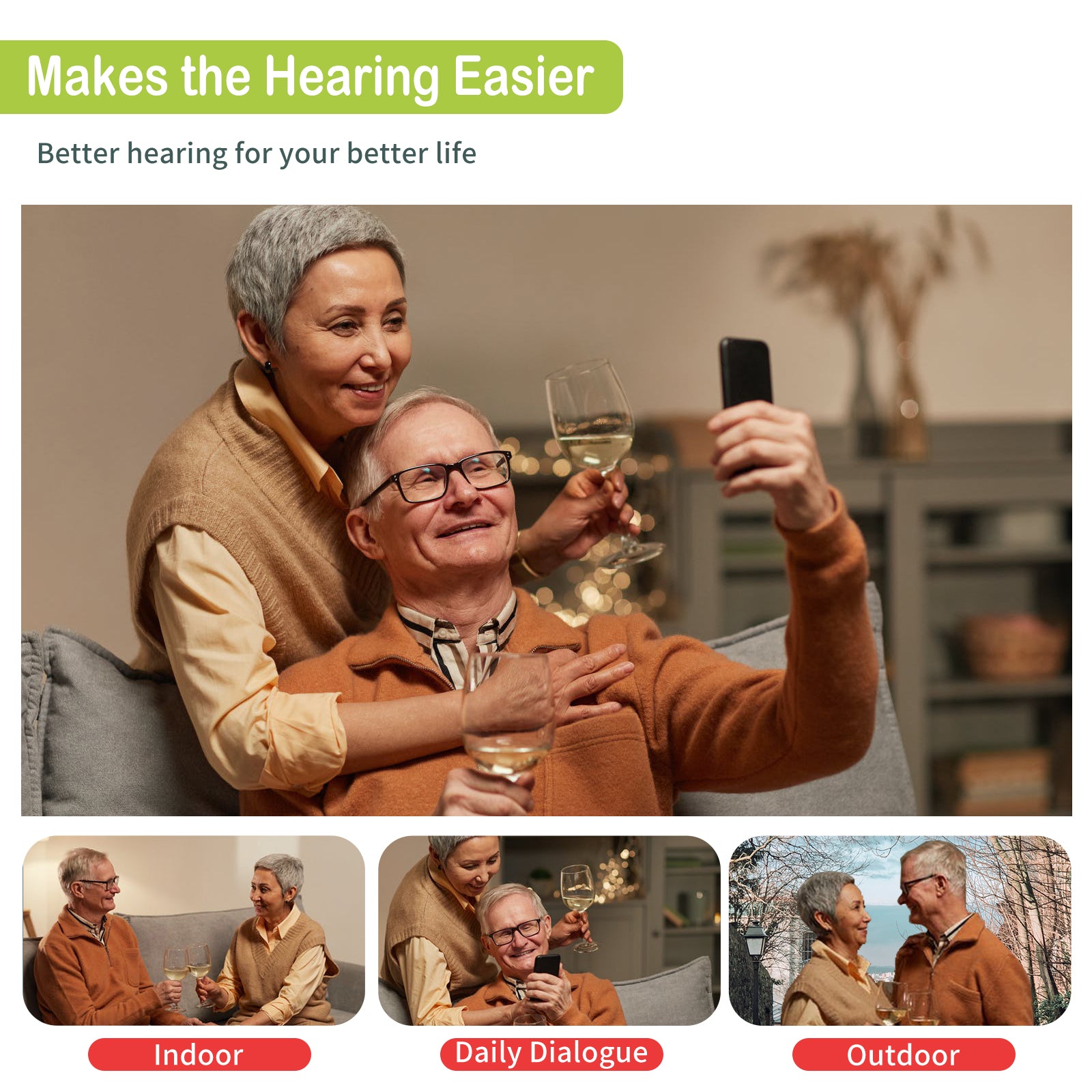 CHOSGO Rechargeable Mini CIC Hearing Aids for Seniors | Digital Noise Cancelling In-Ear OTC Hearing Devices
