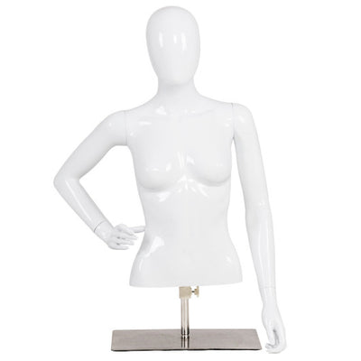 Female Mannequin Torso Adjustable Height with Metal Stand
