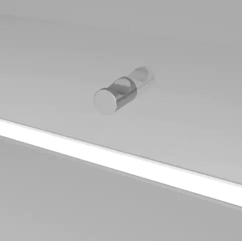 Luminous RGB LED White Shoe Cabinet with Glass Doors Ameraeon