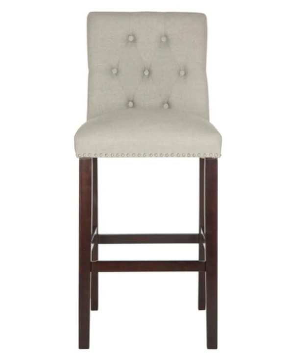 Safavieh 31.5 -Inch Norah Light Grey Barstool (Set of 2) ? Light Grey 19 x 20
