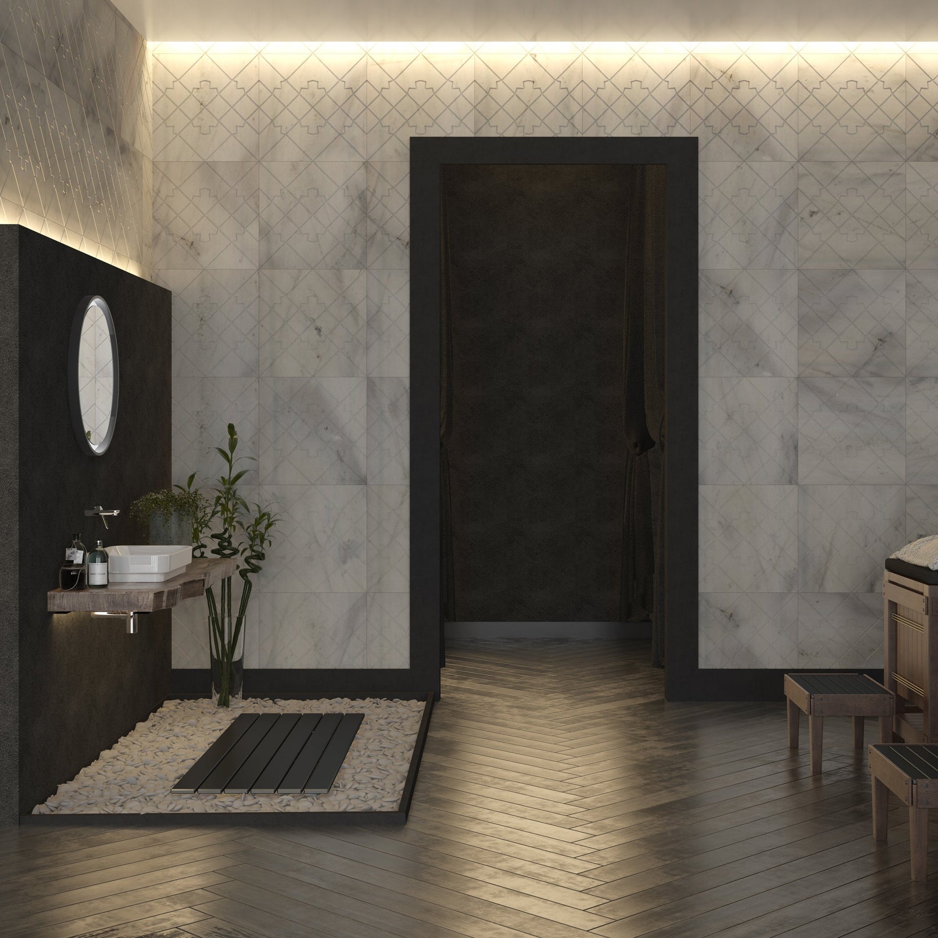 Kemalpasa White Marble Field Dimensional Stone OYSTER Wall Tile - Livfloors Collection