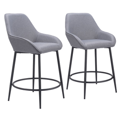 Vila Counter Stool (Set of 2) Gray