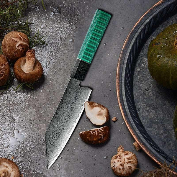 Kerei VG10 Damascus Chef Knife Bunka Knife Carbon Fiber & Aluminum Composite - Gifts for You 'n Me