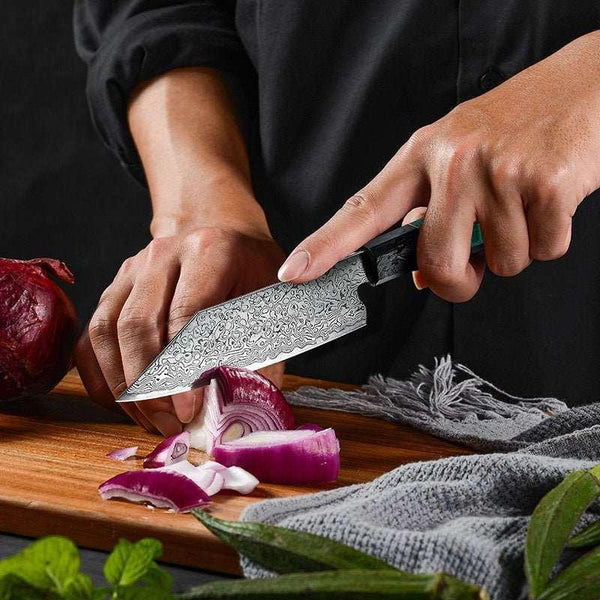Kerei VG10 Damascus Chef Knife Bunka Knife Carbon Fiber & Aluminum Composite - Gifts for You 'n Me