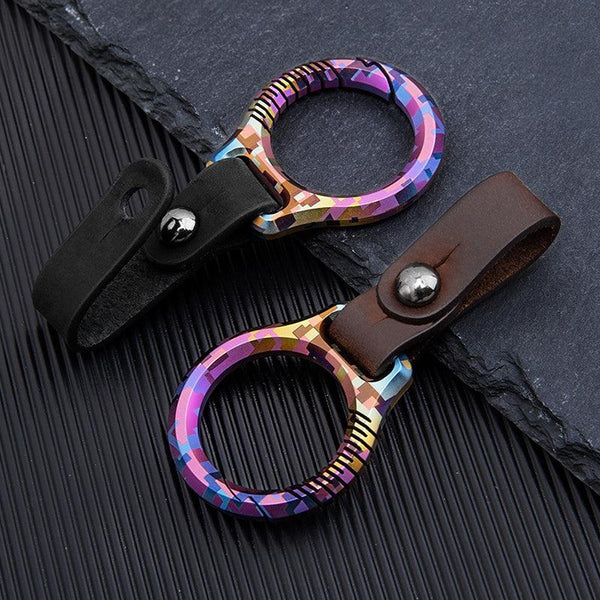 Luxury Titanium Key Chain Magnetic Spin Rotary for Car Key Ring Connector Anti-off Holder Men EDC Quickdraw Buckle Male Gadgets Wautton Outdoor Gear