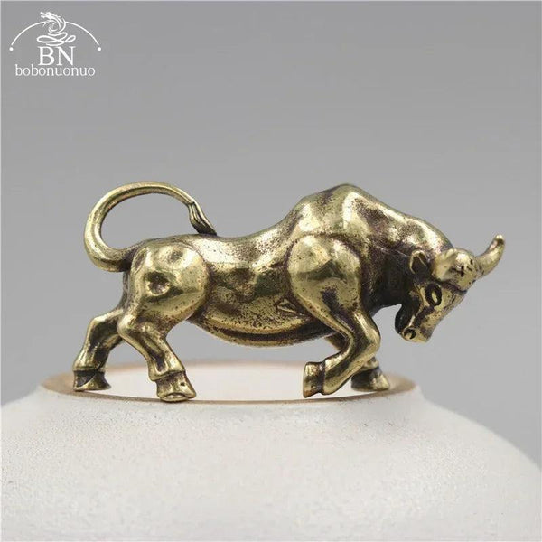Keychain - Retro Metal Bull