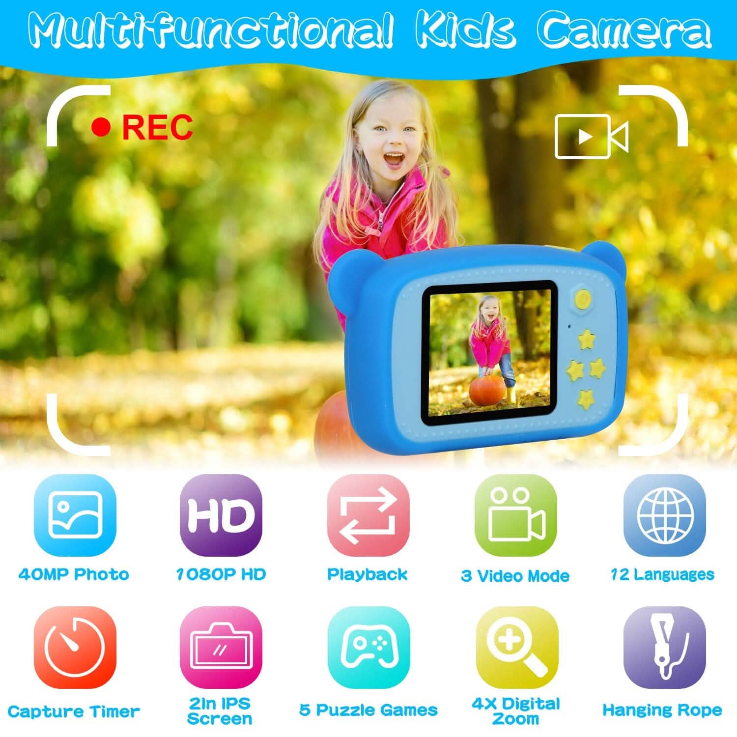 Kids Digital Camera with 2