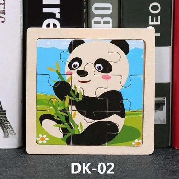 Kids Puzzle Toy Animals and Vehicle Wooden Puzzles Jigsaw Baby Educational Learning Toys for Children Gift