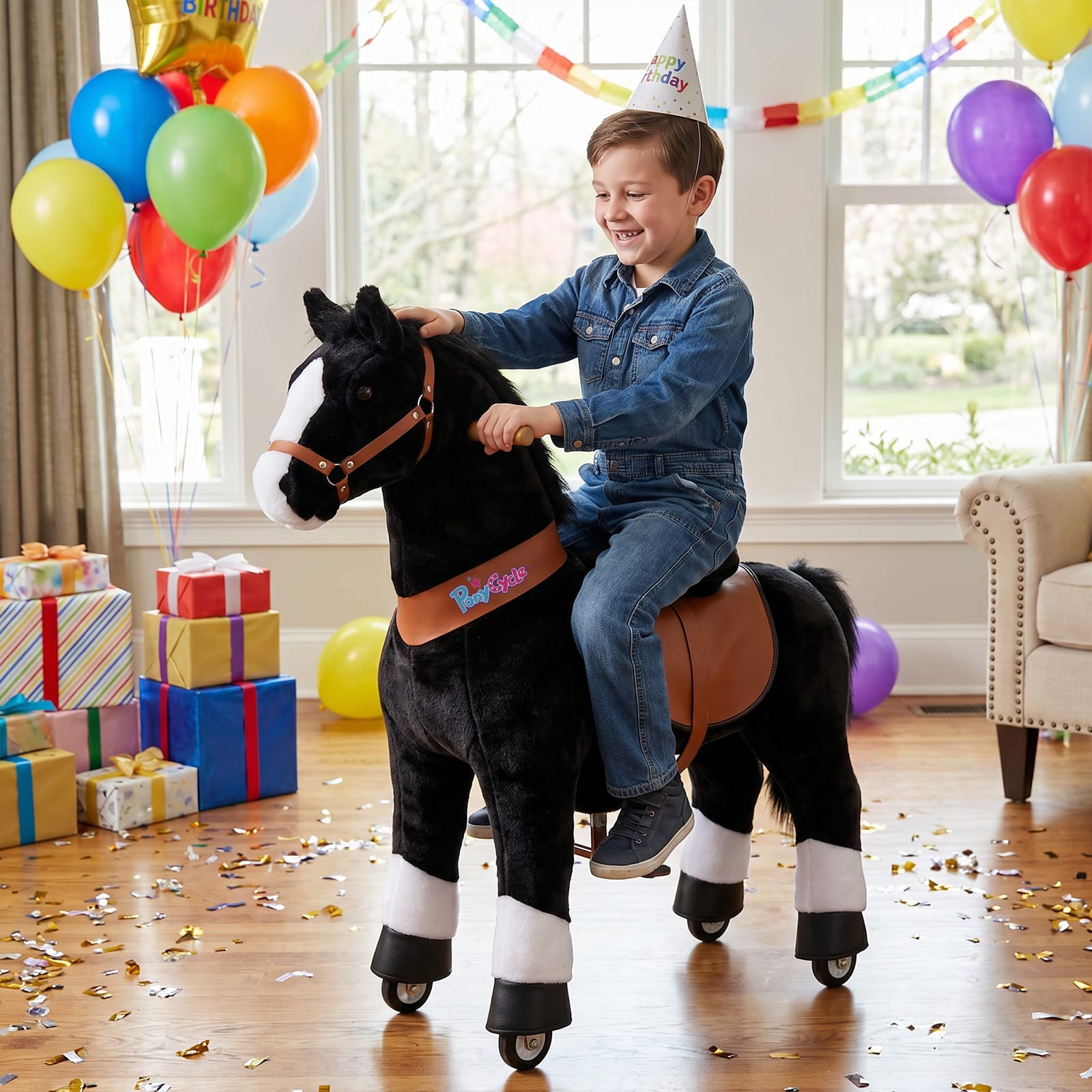 Model U® Horse Ride-On Toy Age 7+ – Black