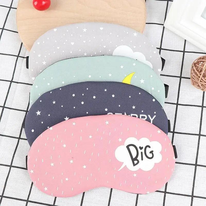 Kids Sleeping Aid Colorful Blindfold Comfortable Sleeping Mask Creative Funny Eye Patch Travel Sleep Mask Cute Cartoon Design Eye Cover