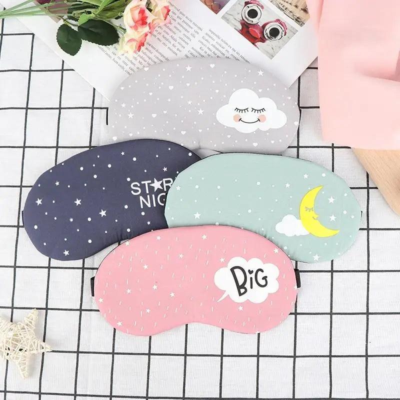 Kids Sleeping Aid Colorful Blindfold Comfortable Sleeping Mask Creative Funny Eye Patch Travel Sleep Mask Cute Cartoon Design Eye Cover