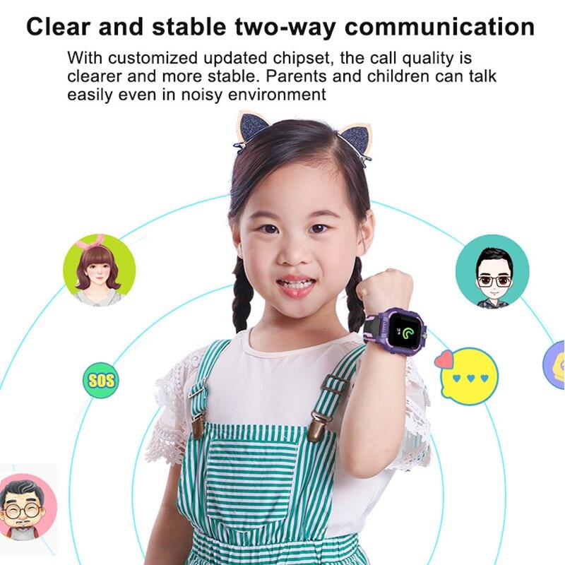 Kids Smart Watch Phone Call Thermometer Wristwatch GPS Locator Kids Smartwatch With Call Games Video Recorder Music Alarm Flashlight Touch Screen Smart Watch For Kids