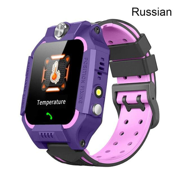 Kids Smart Watch Phone Call Thermometer Wristwatch GPS Locator Kids Smartwatch With Call Games Video Recorder Music Alarm Flashlight Touch Screen Smart Watch For Kids