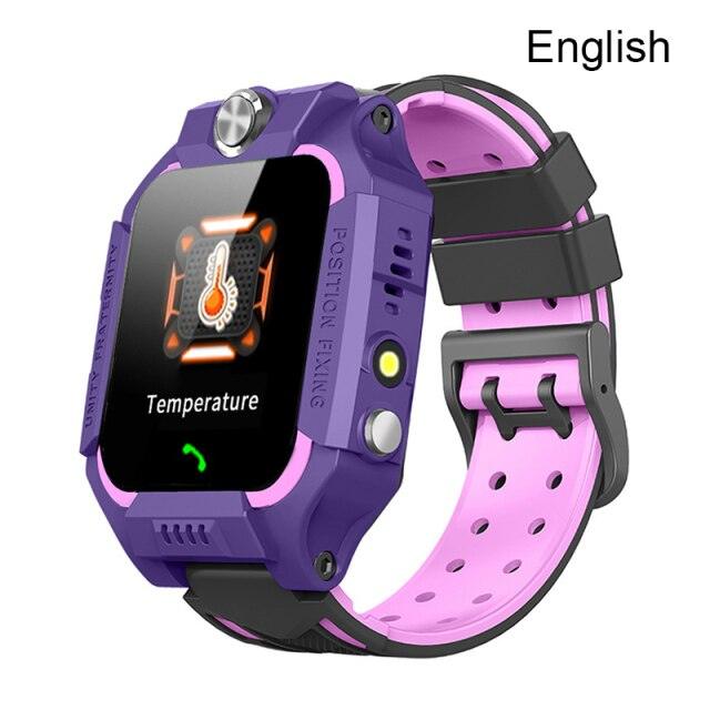 Kids Smart Watch Phone Call Thermometer Wristwatch GPS Locator Kids Smartwatch With Call Games Video Recorder Music Alarm Flashlight Touch Screen Smart Watch For Kids
