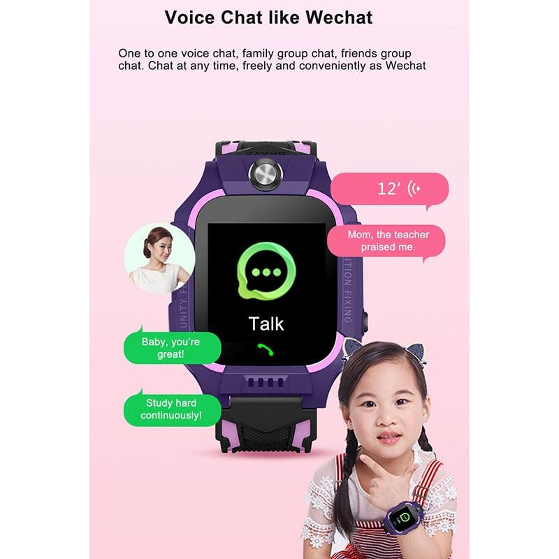Kids Smart Watch Phone Call Thermometer Wristwatch GPS Locator Kids Smartwatch With Call Games Video Recorder Music Alarm Flashlight Touch Screen Smart Watch For Kids