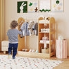 Kids Dress Up Storage with Mirror-Natural