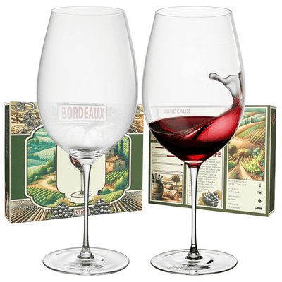 Classica Bordeaux Hand-Blown Stemmed Wine Glassware, Set of 2