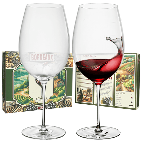 Classica Bordeaux Hand-Blown Stemmed Wine Glassware, Set of 2