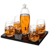 Cryptocurrency Decanter, Bitcoin Decanter To The Moon, Crypto Elon Musk Lovers Ethereum Whiskey & Wine Decanter Set 450ml Four 12 oz Glasses by The Wine Savant Rocket Decanter - Crypto Gifts, HODL