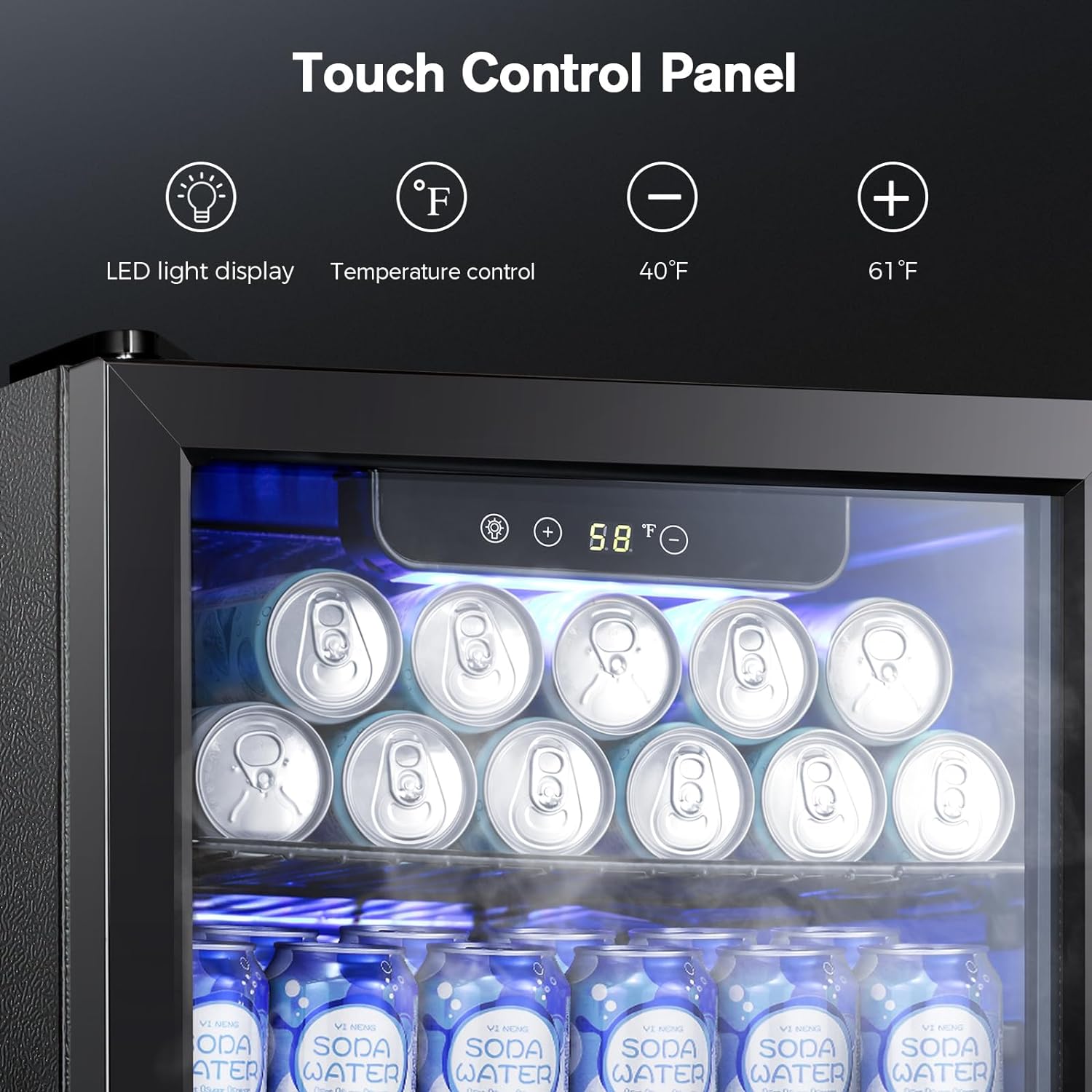 Kismile 1.7 Cu.ft Beverage Refrigerator and Cooler W5848H Kismile