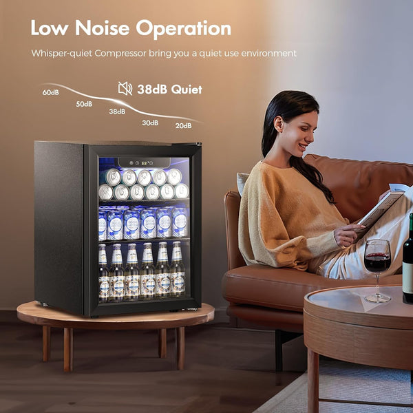 Kismile 1.7 Cu.ft Beverage Refrigerator and Cooler W5848H Kismile