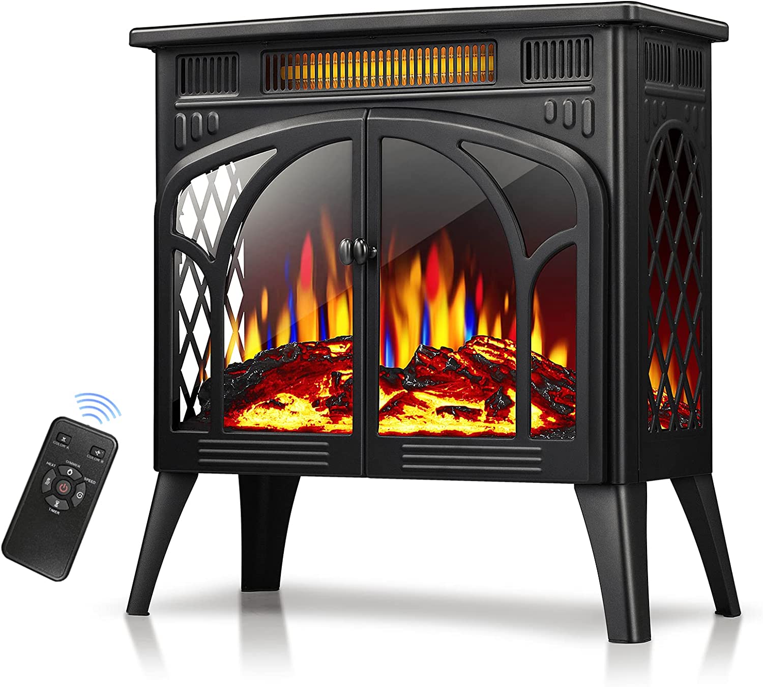 25 Inches 3D Infrared  Free Standing Electric Fireplace Stove S230B Kismile