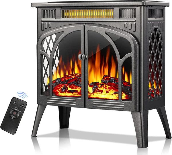 25 Inches 3D Infrared  Free Standing Electric Fireplace Stove S230B Kismile