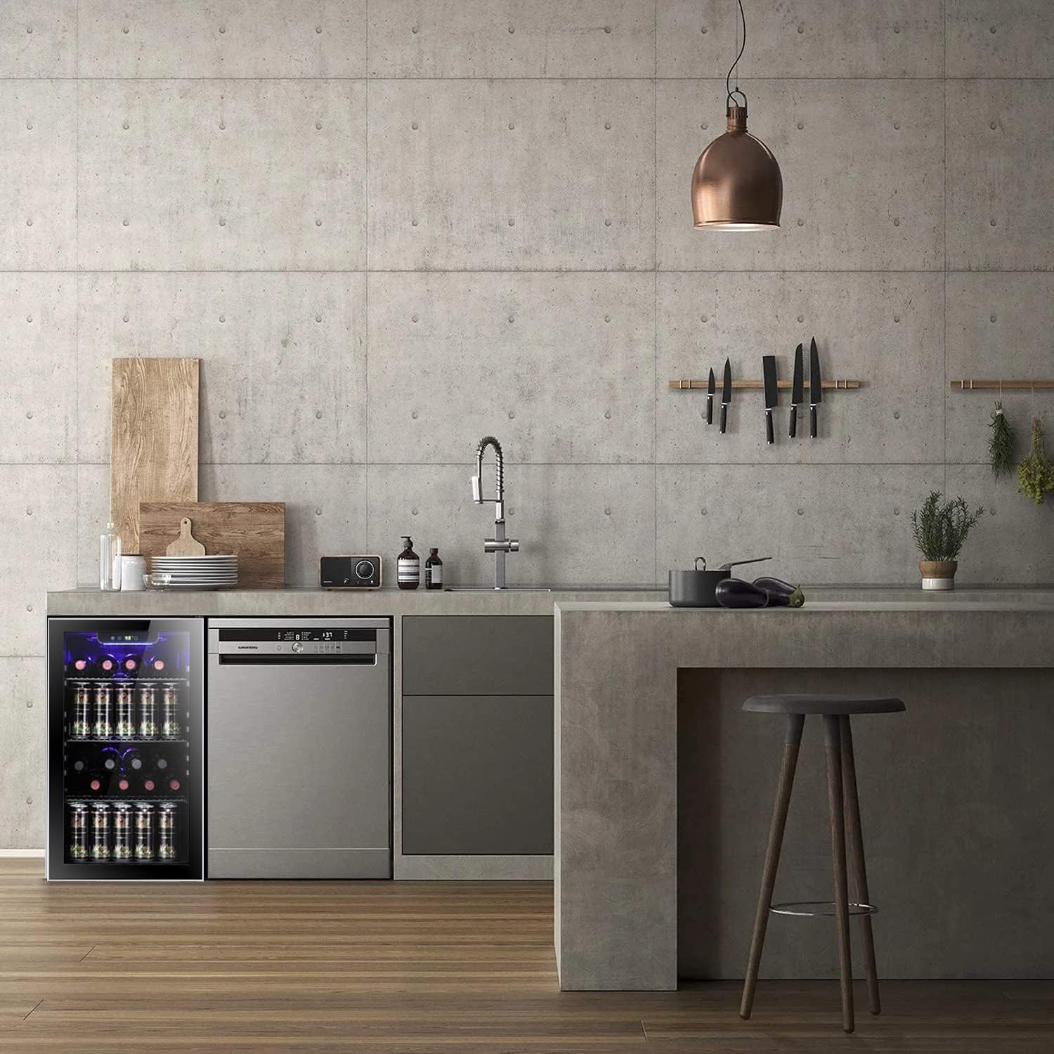 3.2 cu.ft  Wine Cooler/Cabinet Beverage Refrigerator W5899H Kismile