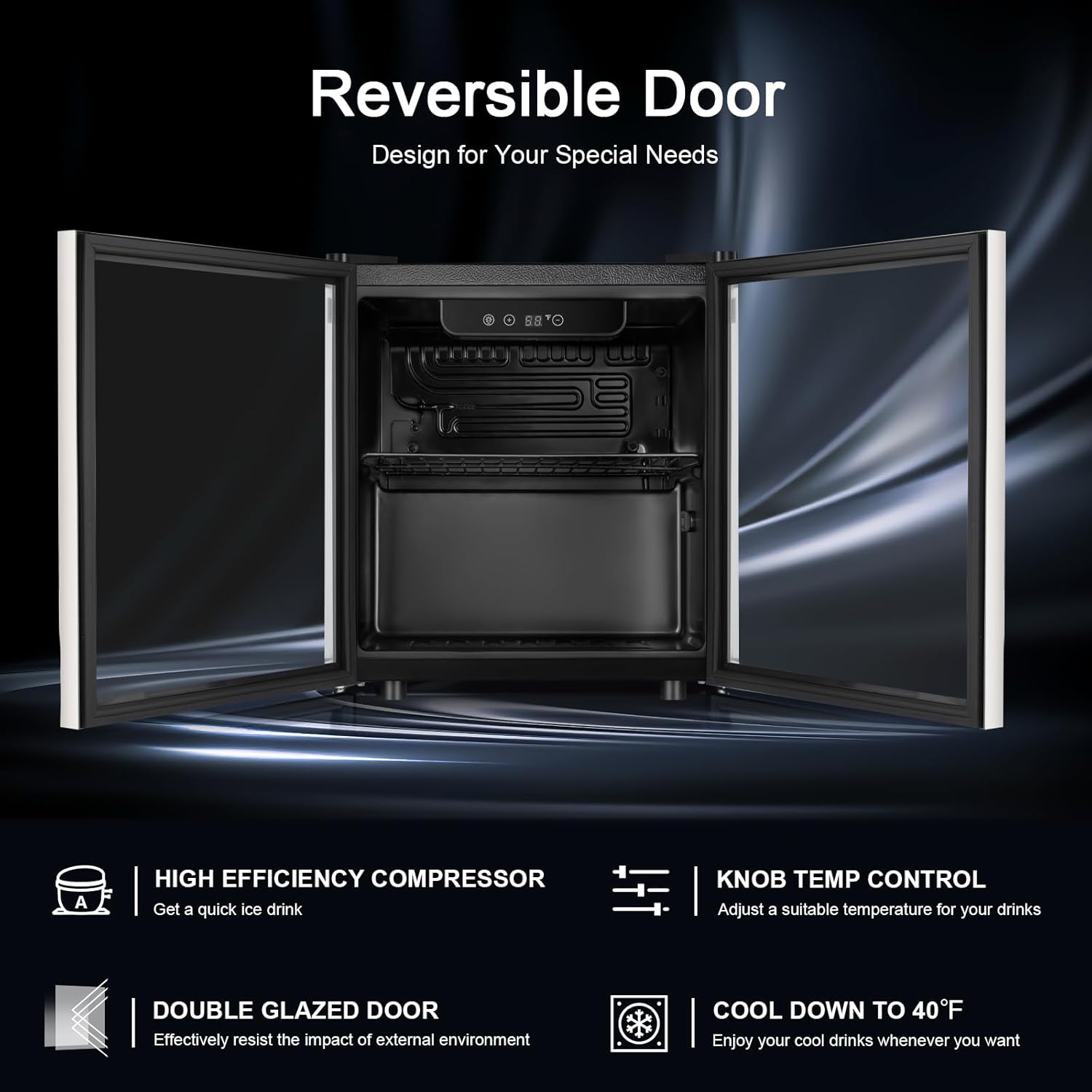 Kismile 48 Can Beverage Refrigerator 58036RWC0 Kismile