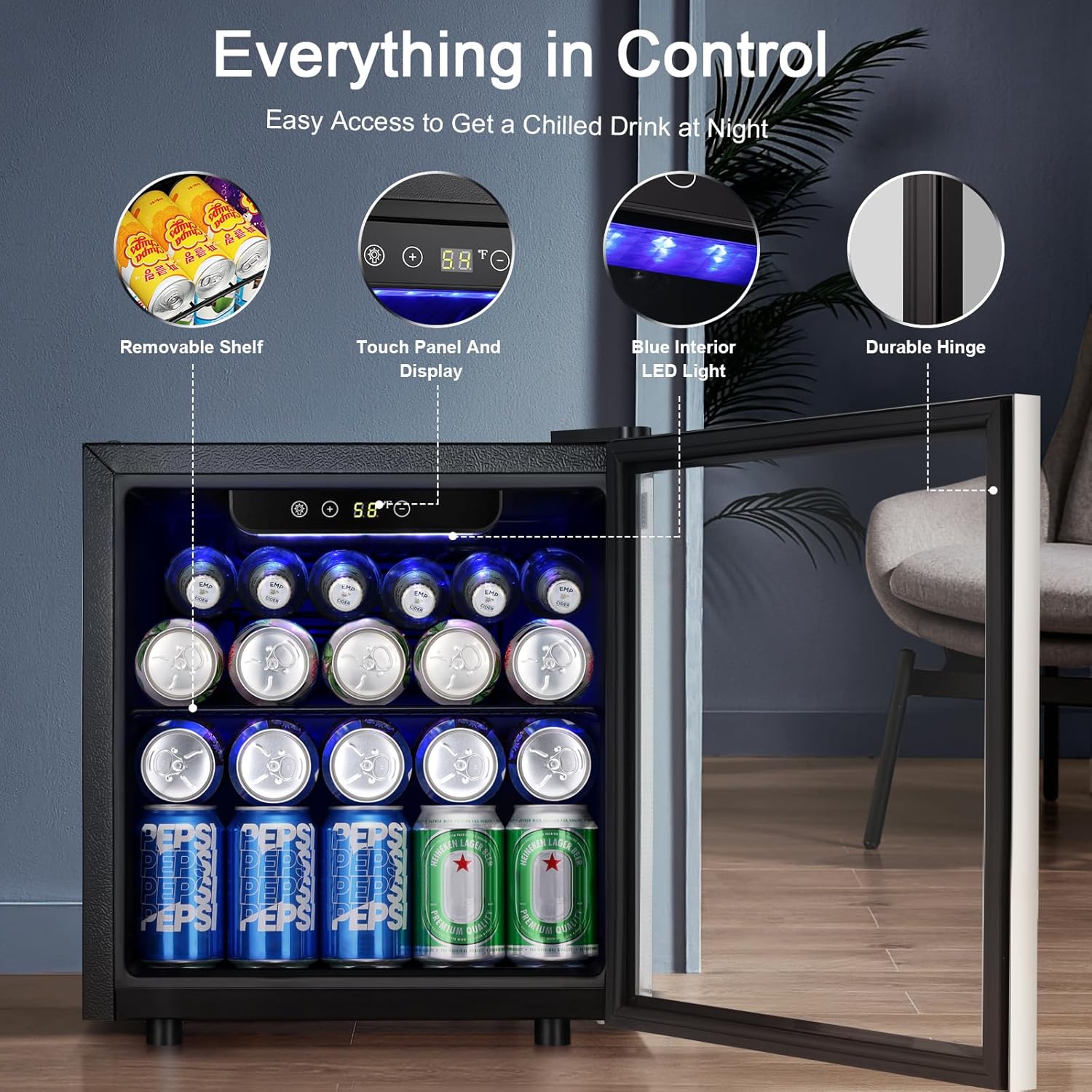 Kismile 48 Can Beverage Refrigerator 58036RWC0 Kismile