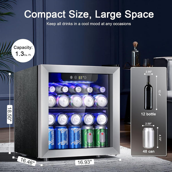 Kismile 48 Can Beverage Refrigerator 58036RWC0 Kismile