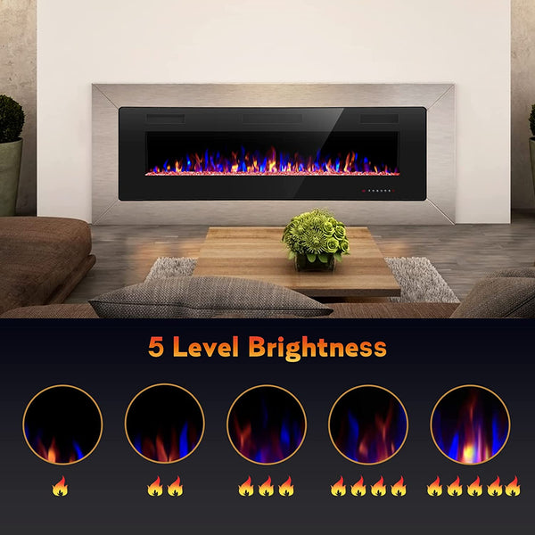 Electric Fireplace Recessed and Wall Mounted,830C3,836C3,842C3,850C3,860C3,868C3 Kismile